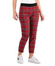 Tommy Hilfiger Plaid Pull-On Skinny Pants MSRP 79 Size XS  TR 1019 NEW