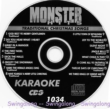 Traditional Christmas Songs Monster Hits Karaoke CD G 1034 Silent Night, New cd
