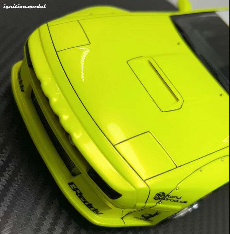 ignition model IG2912 1/18 PANDEM RX-7 FC3S Yellow Model Car ignition model IG2912 1/18 PANDEM RX-7 FC3S Yellow Model Car