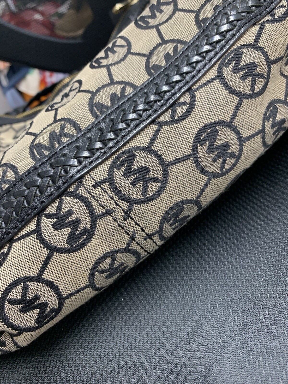 Michael Kors Vintage Shoulder Hobo Bag Brown/Black #I98WA thumbnail 12