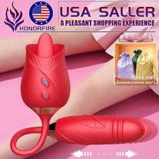 Waterproof-for-Rose-Vibrator-Clit-Nipple-Lick-Women-Massager Toy-use Lubricant