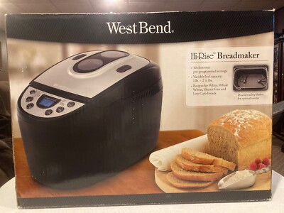 West Bend Bread Dough Maker Machine Hi Rise Dual Blade Model 41300 *2.5 LBS