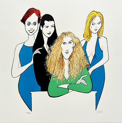 Phelddagrif フェルダグリフ　Amy weber 直筆サインスケッチ Al Hirschfeld SEX AND THE CITY Hand Signed Lithograph Sarah