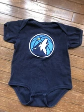 Minnesota Timberwolves One-Piece Onsie Blue Unisex Size 24 Months