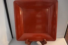 Set of Eight Caspari Lacquerware Large Plates/Chargers - Rare