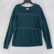 Knox Rose Top Womens Size Small Blouse Cottegecore Boho Sweater Thermal