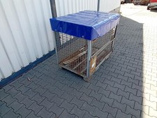 Abdeckhaube/Plane niedrig für DB Gitterbox aus LKW Plane. Planenfarbe Blau