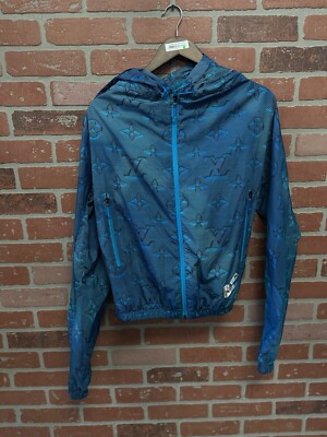 Authentic Louis Vuitton 2054 Printed Windbreaker Hoodie Jacket