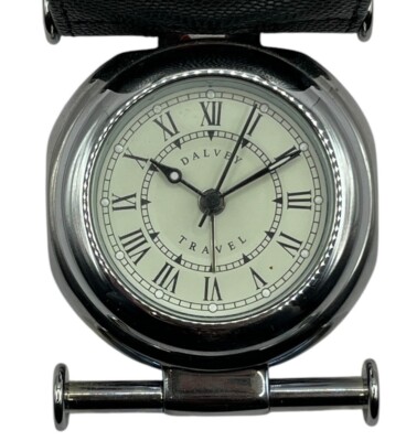 Dalvey Scotland X Leather Travel Clock
