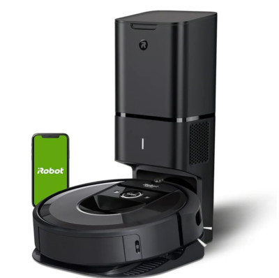 Roomba i7 Plus 7550 Wi-Fi Connected Robotic Vacuum Automatic Dirt Disposal Black