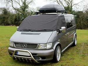 Mercedes Benz Screen Cover Vito 638 Front Window Black Out Blind Wrap Eyes Red