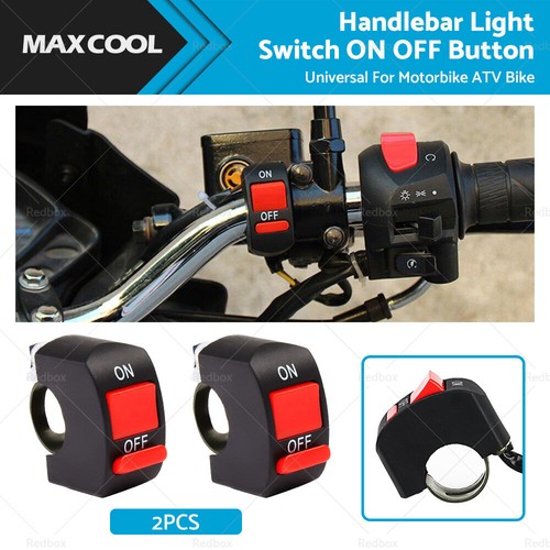 2PCS Universal Motorcycle ATV Bike Handlebar Light Switch ON OFF Button ...