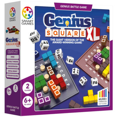 Smart Games Genius Square XXL Kinderspiel Logikspiel Lernspielzeug ab 6 Jahren