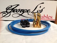 George L's 155 Guitar Pedal Board Cable Kit .155 Blue / Black / Gold - 6/6/6