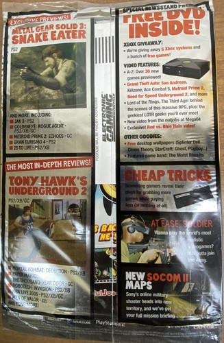 Electronic Gaming Monthly Magazine Halo 2 World Exclusive with Free DVD - Sealed - Picture 2 of 2