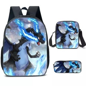 Pokemon Cartable dracaufeu Mega ensemble sac a dos  trousse école enfant 3 pièce