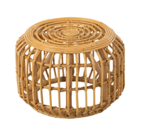 Beistelltisch Rattan Bambus Kaffeetisch Couchtisch Wohnzimmertisch Sofa Tisch