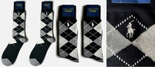 Polo Ralph Lauren Argyle Black Navy Blue Cotton Set 2 Pairs Mens 10-13