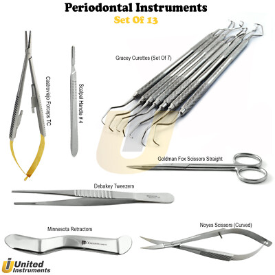 Periodontal Gracey Curettes Dental Subgingival Scaler Micro Surgery Instruments