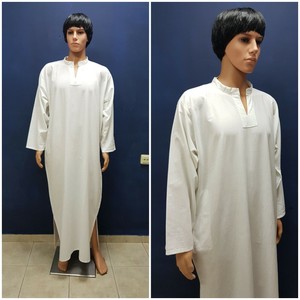 white cotton caftan
