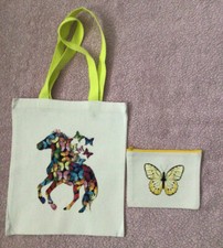 1 Tote Canvas Medium w/ 1 Small zipped wallet home made