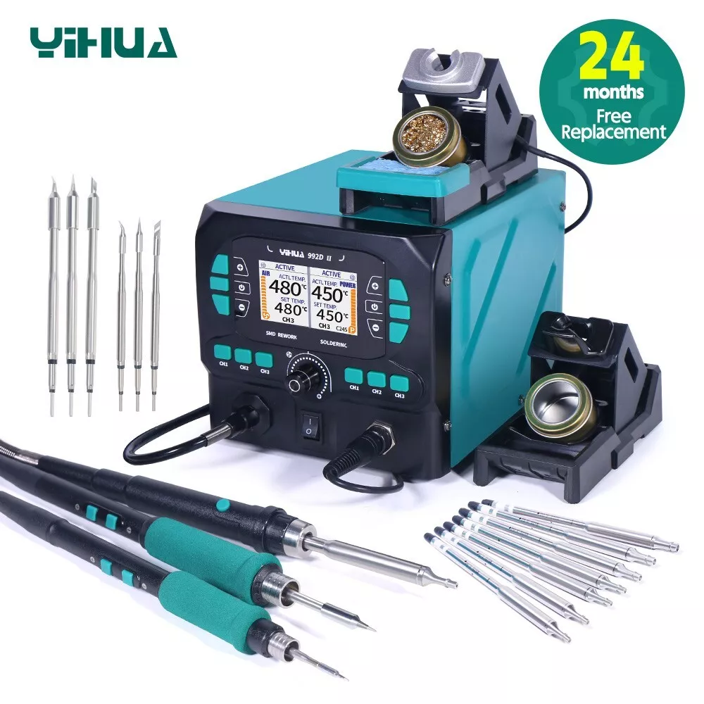 YIHUA 992D-II High-Precision Hot Air Gun C210/C245 Soldering Iron