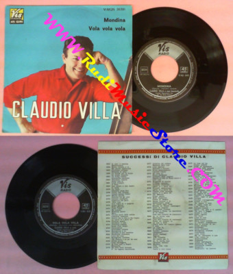 LP 45 7'' CLAUDIO VILLA Mondina Vola vola vola 1959 italy VIS 36381 no cd mc dvd