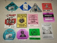 12 VINTAGE BACK STAGE PASSES ZZ TOP PALMER EWF DR. DRE RICHIE VANDROSS BOYZ #22