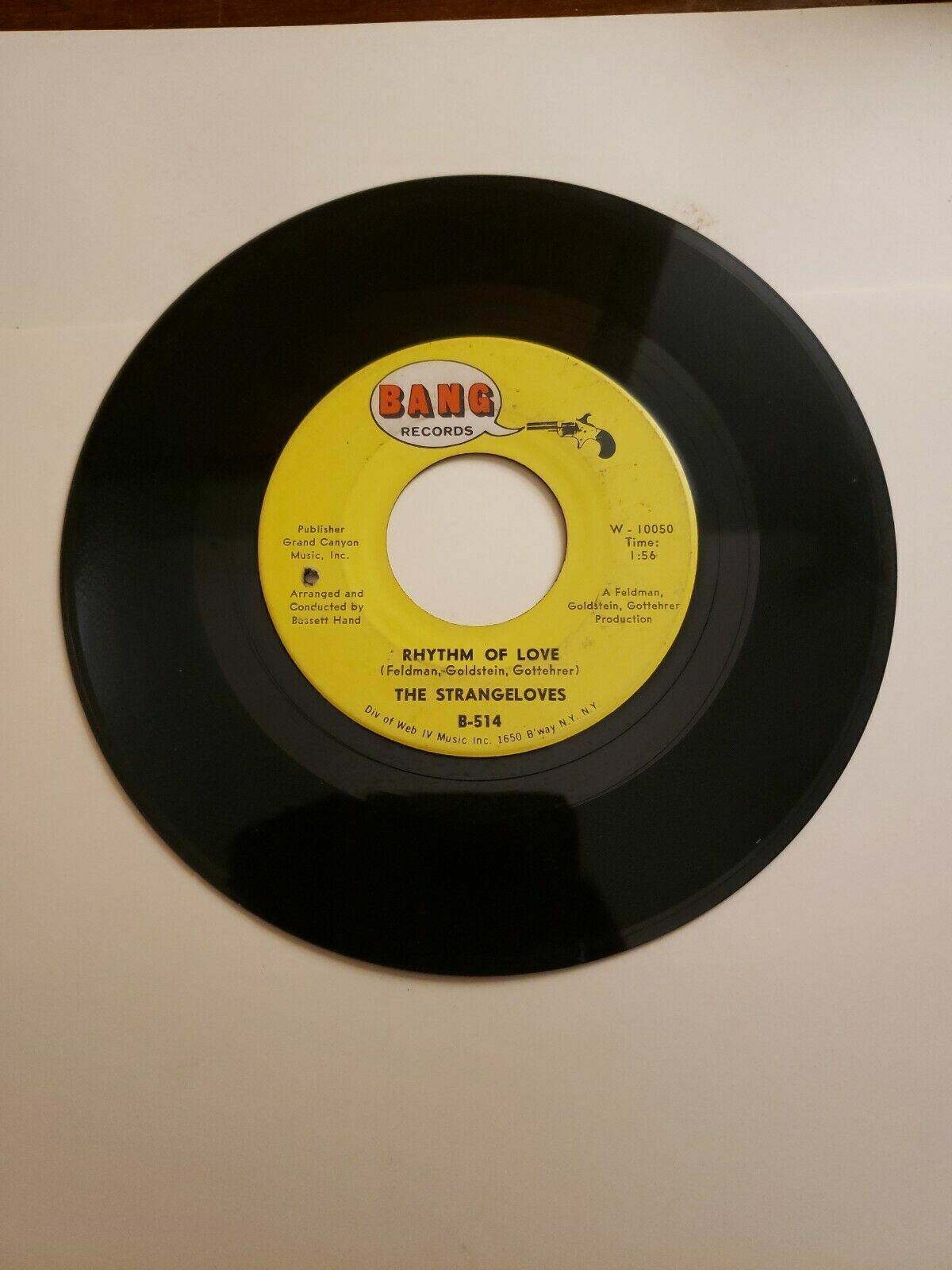 The Strangeloves - Rhythm of Love - Bang (45RPM 7”Single)(J814) 
