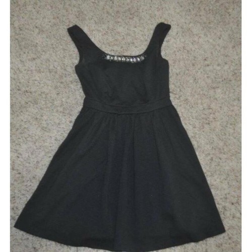 Princess Vera Wang Skater Dress Jr S Black Jeweled Sleeveless Party Teen Girls