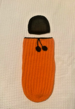 Newborn Crocheted Pumpkin Cocoon and Hat Set