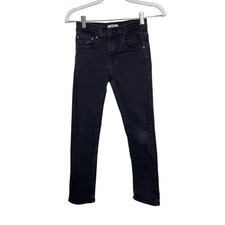 Denizen Boys Levi's Skinny Leg Jeans Mid Rise Denim Stretch 5 Pockets Black 12