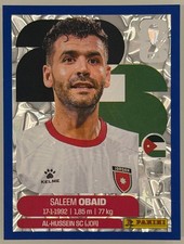 Saleem Obaid Panini FIFA World Cup 2026 Blue Crumple Parallels Sticker