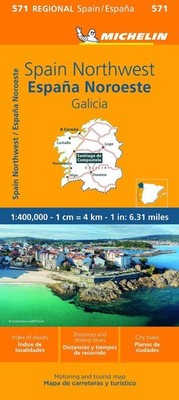 Galicia - Michelin Regional Map 571 by Michelin Folded Book