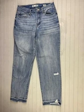 Rewash Size 3 26 Womens Jeans Ankle  High Rise Vintage Reunion Stretch Raw Hem