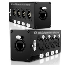 4 Channel 3 Pin Multi Network Cable Breakout, Female to RJ45 Ethercon for Sta...
