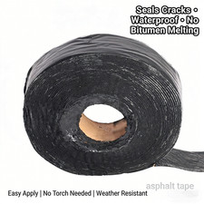 15M Self Adhesive Tarmac Repair Tape 50mm Road Crack Filler Asphalt Sealant