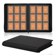 Toploader Binder,Trading Card Binder Storage Hold up 288 Cards 9-Pocket Top L...