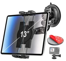  Windshield Car Tablet Mount - [95mm Glass Suction Cup] Window Dashboard 