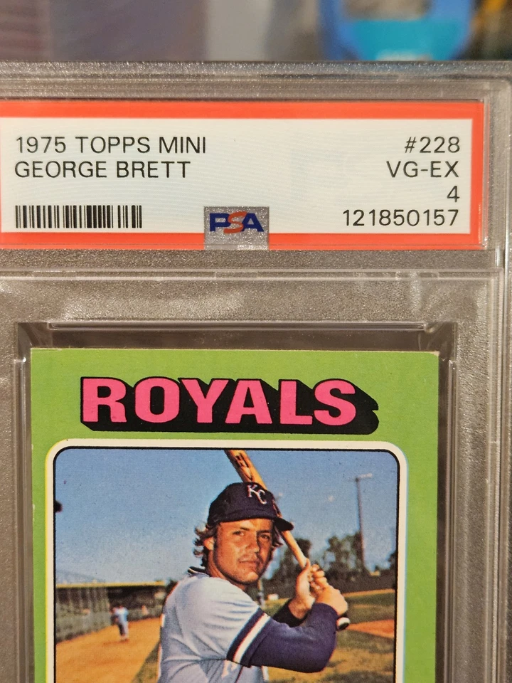 1975 Topps Mini #228 George Brett (RC) PSA 4 VG-EX - Image 3 of 3
