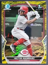 2023 Bowman Hector Rodriguez 1st Chrome Yellow Crater /75 Cincinnati Reds BCP-95