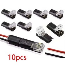 10PCS 2 Pin Waterproof Automotive Electrical Wire Connector Plug Car Terminal