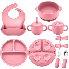 Silicone Baby Feeding Set, Baby Led Weaning Supplies, Eating Essentials Utensils