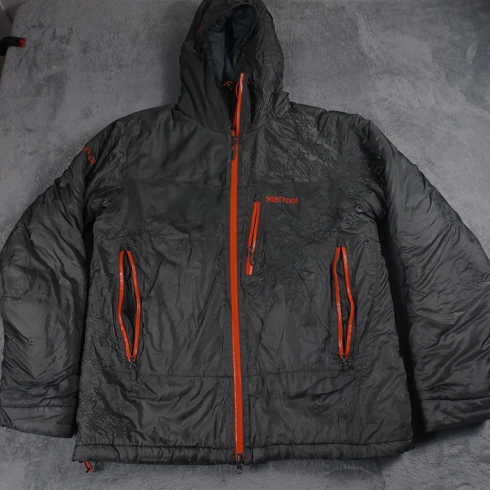 VETEMENTS Giacca Marmot uomo grigio medio con cappuccio zip intera tasche outdoor escursionismo