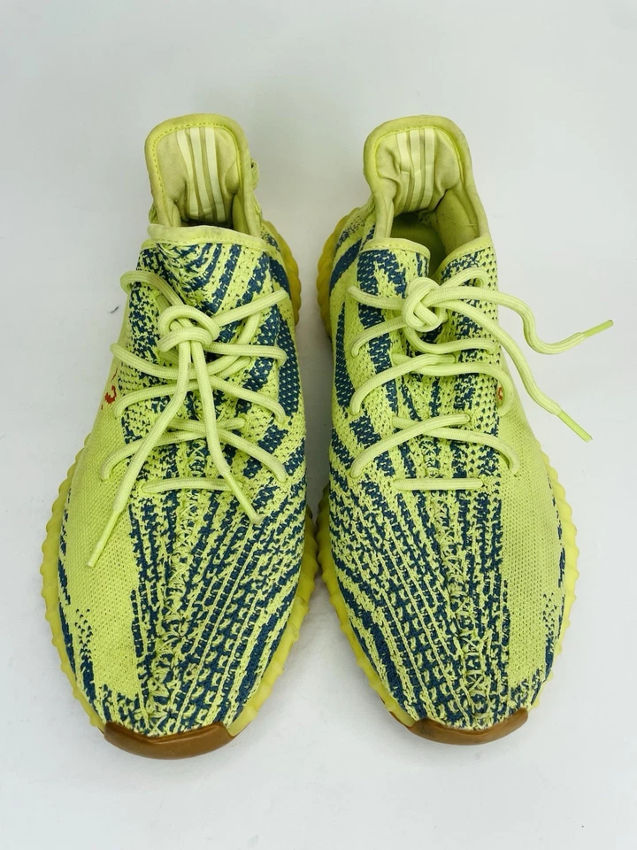 Size 13 - adidas Yeezy Boost 350 V2 Low Semi Frozen Yellow Blue Red B37572 - Image 4 of 4
