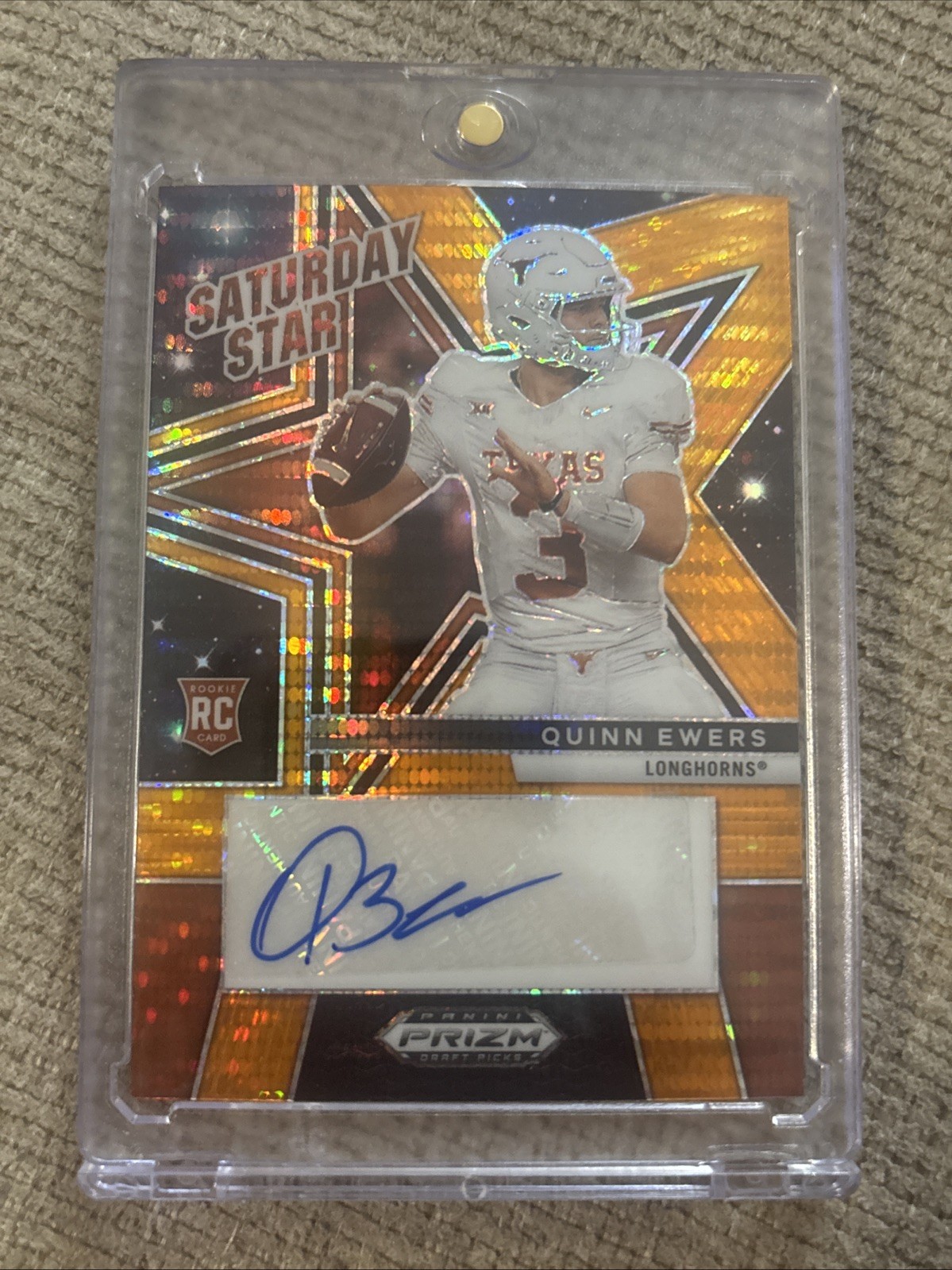 Quinn Ewers Panini Prizm Draft Picks Saturday Star Signatures #SSSQES Base