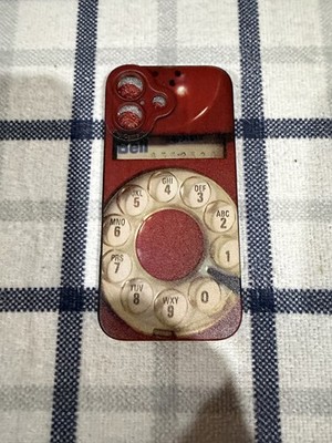Fun Retro Style Red Rotary Dial Novelty Phone Case for iPhone 15 16 Plus 14 Pro