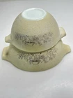 2 Vintage PYREX Forest Fancies Mushroom Cinderella Nesting Mixing Bowls~441+442