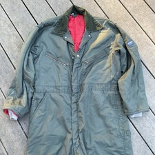 VTG Oshkosh Insulated Coveralls Mens Large Olive Green Cotton Workwear garage