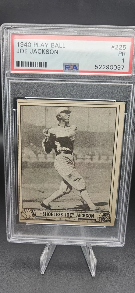 Joe Jackson 1940 Play Ball # 225 PSA PR 1 muy bonita tarjeta Foto 3 de 4